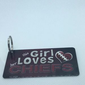 This Girl Loves her Chiefs Novelty Metal Key Chain